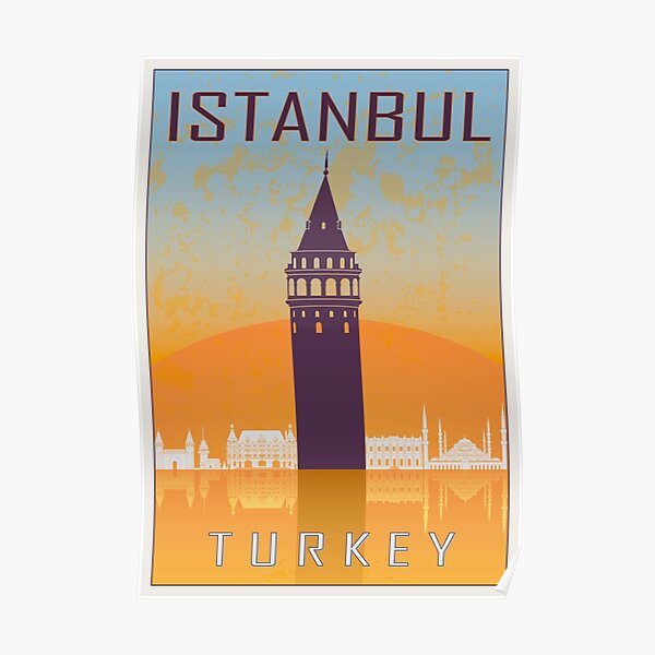Istanbul vintage poster Poster