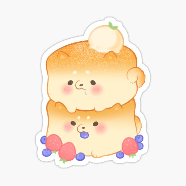 Shiba Inu Pancake Sticker