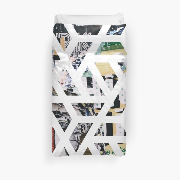Geometric Street Art Poster Design Duvet Cover