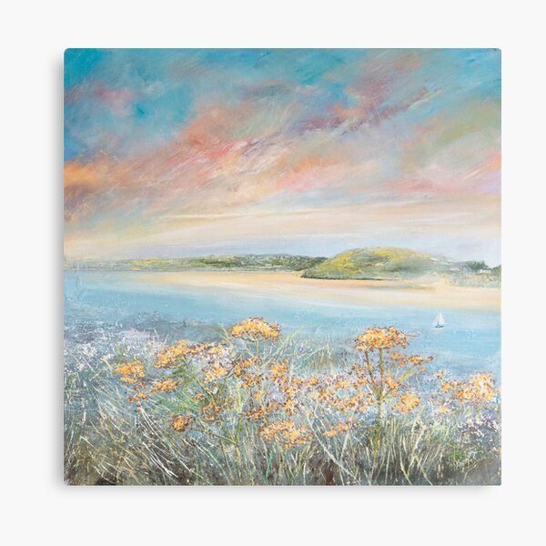 Daymer Bay Camel Estuary, Cornwall Art Canvas Print