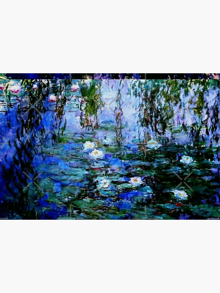 Thumbnail 6 of 6, Bath Mat, Claude Monet's Blue and White Water Lilies - Les Nymphéas Bleus et Blancs  designed and sold by Gascondi.