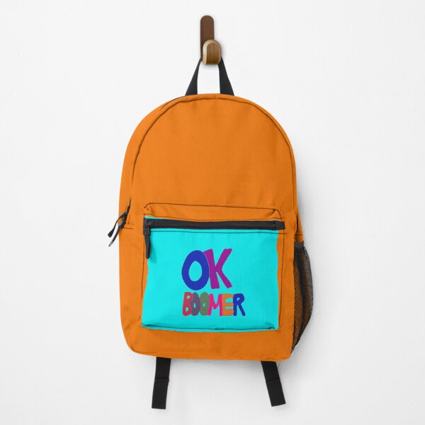 Item preview, OK Boomer in 1960s balloon lettering, Gen Z v. Baby Boomer, Climate Change designed and sold by djrunnels.