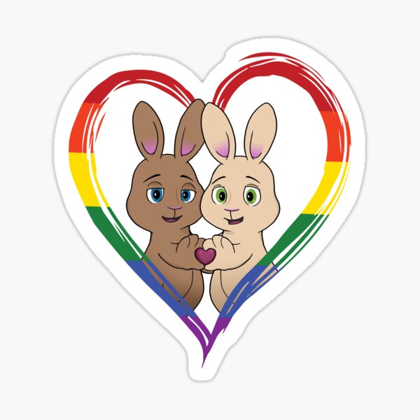 Skip and Pip Pride 2020 (bunny version) Sticker