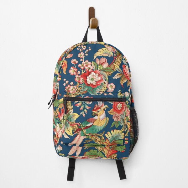 Item preview, PARROTS ,TROPICAL BIRDS AMONG FLOWERS,WILD ROSES, PEONIES Colorful Floral Pattern designed and sold by BulganLumini.
