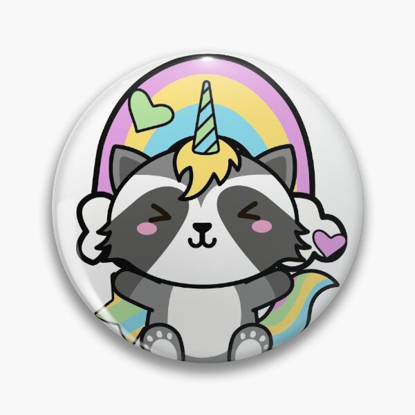 Item preview, Unicorn raccoon With Rainbow Colorful Art designed and sold by NAMTO.