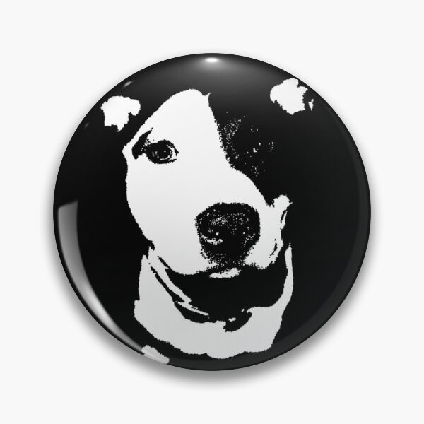 Item preview, Louie - Black and white pit bull designed and sold by Kristina Gale.