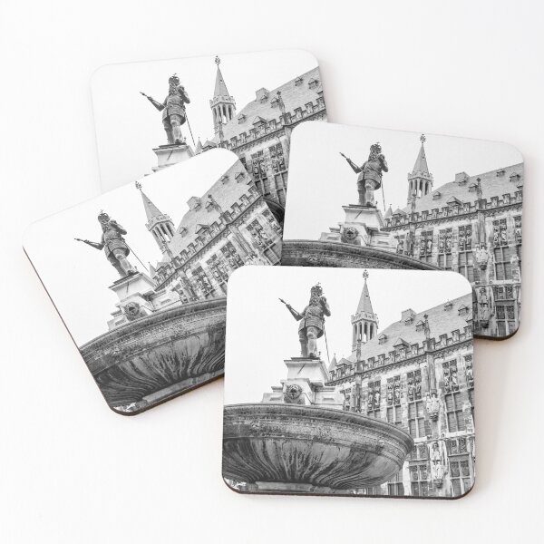 Item preview, Religious statue with medieval church in the background designed and sold by yackers1.