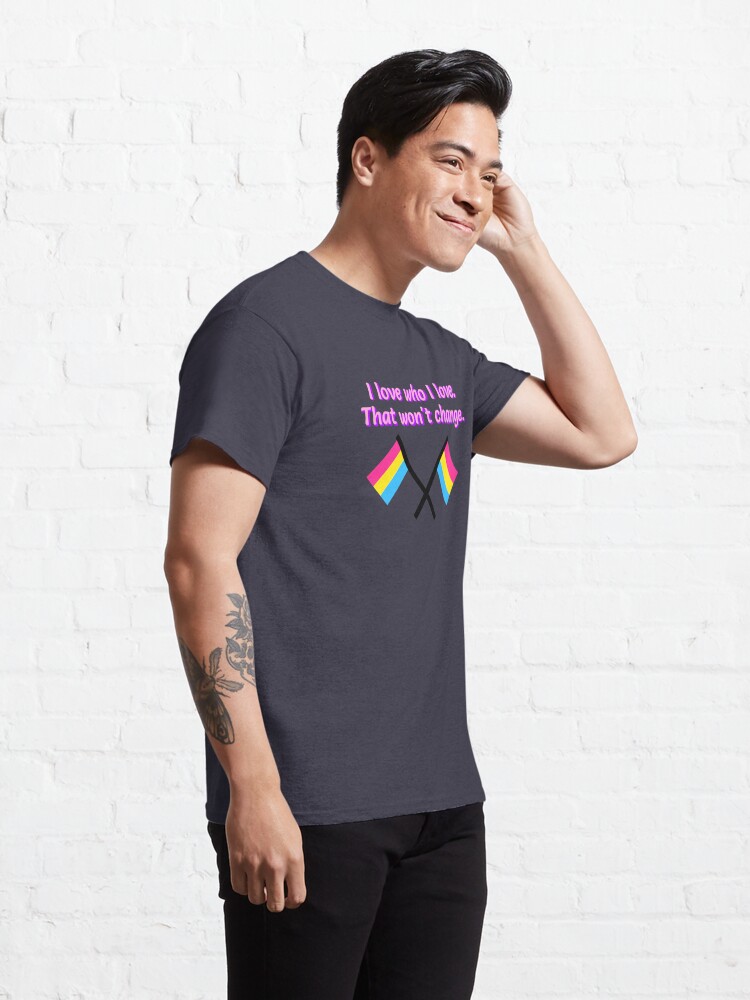 Alternate view of I Love Who I Love - Pansexual Flag Design Classic T-Shirt