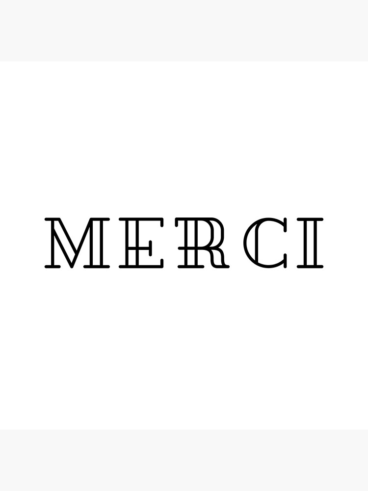 Merci French Word Thank You Pink Typography Cute Tote Bag