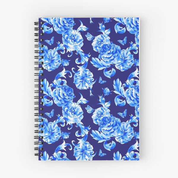 Item preview, Blue Rose Botanical Floral Pattern designed and sold by Eagerly Elementary Music.