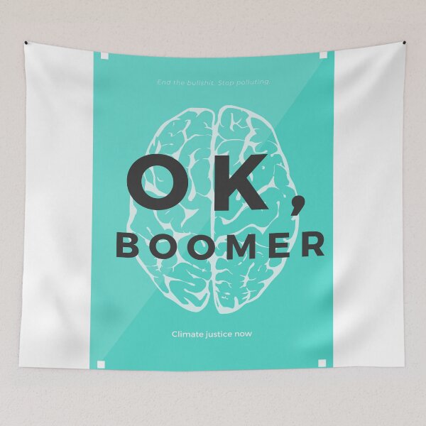 Item preview, OK boomer (use your brain) designed and sold by Pasteesh.