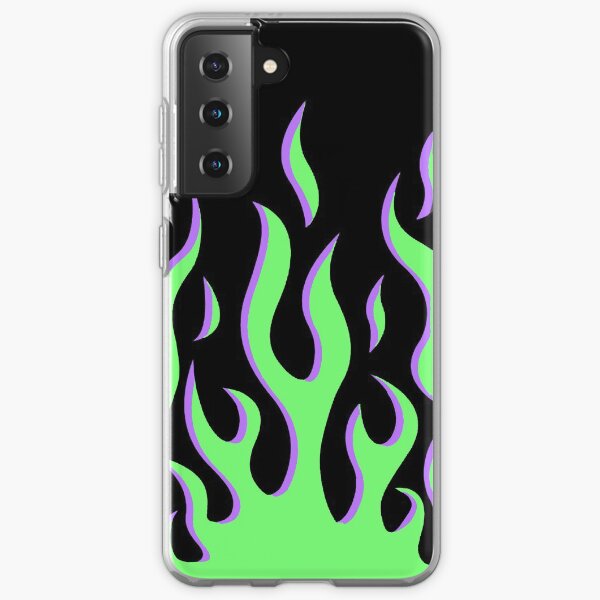 iPhone or Samsung Tough Case MESSYheart original design artsy retro swirl sage green plant leaf vintage surf style
