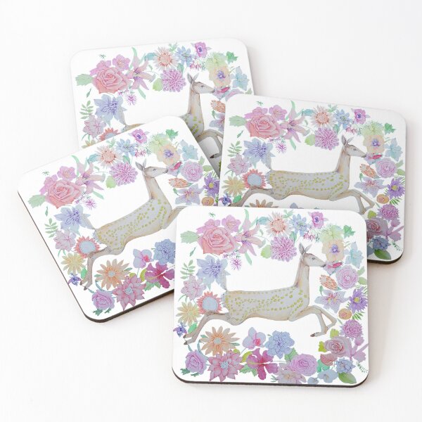 Item preview, deer and flowers - designed and sold by maicagonzalez.