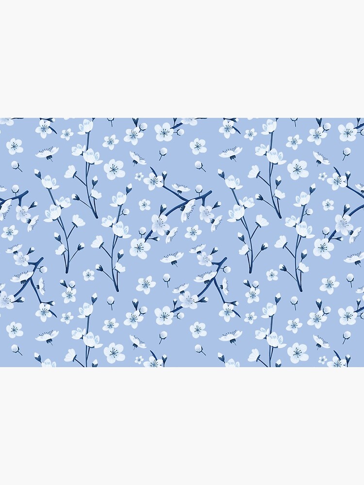 Blue cherry blossom by Katbydesign