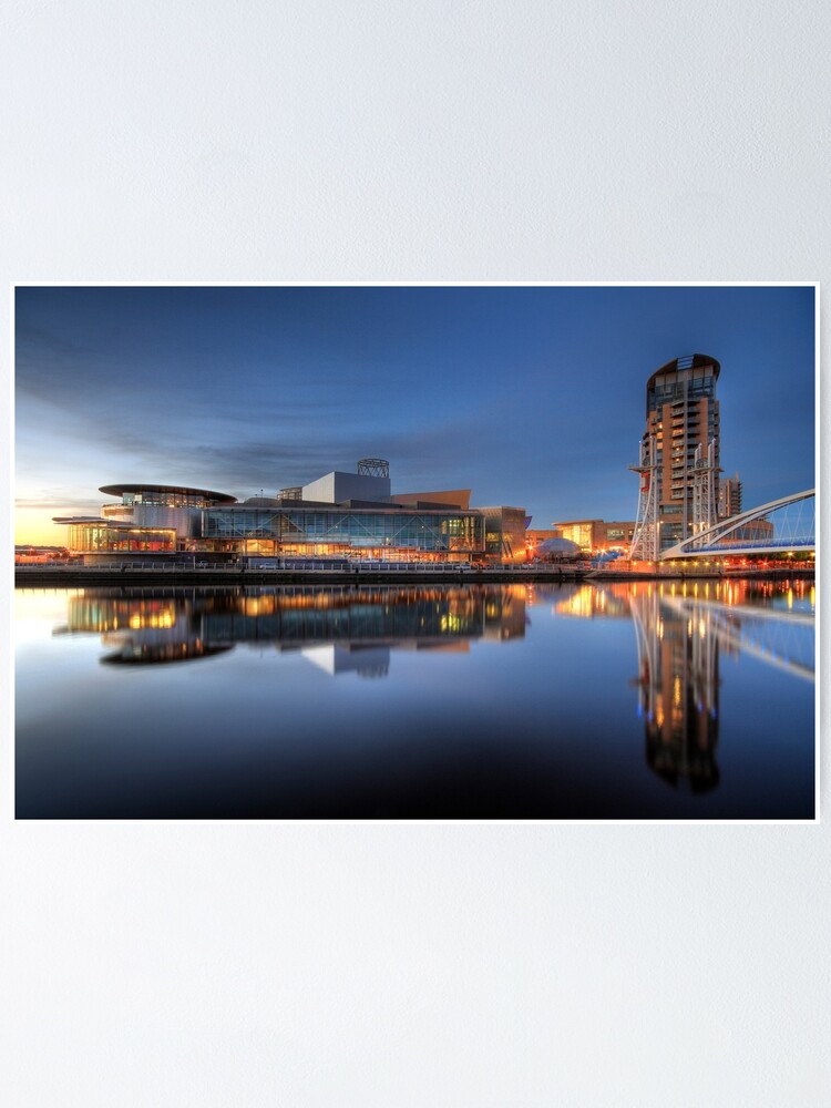 Reflections Of The Lowry Salford Quays Manchester Poster By