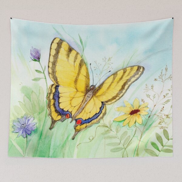 Item preview, Butterfly in Meadow of Wildflowers designed and sold by Cathi Freund.