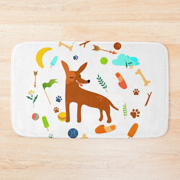 Item preview, Red dog in the circle of his favorite subjects designed and sold by zatmeniee.