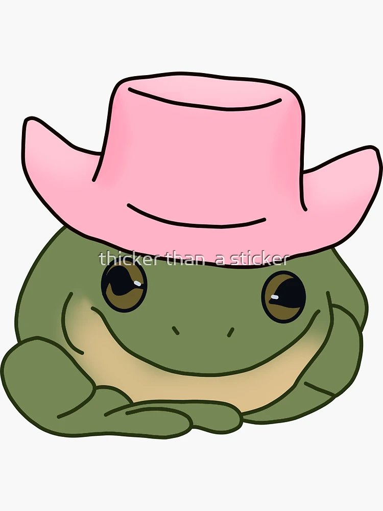 Straw Hat Frog Poster for Sale by thicker than a sticker