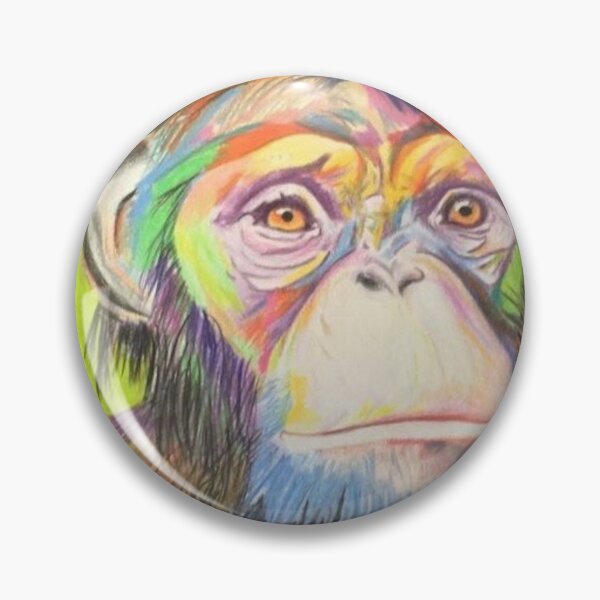 Item preview, Abstract pencil crayon sketch of a chimpanzee designed and sold by PaulBenbowArt.
