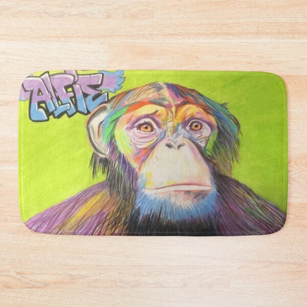Item preview, Abstract pencil crayon sketch of a chimpanzee designed and sold by PaulBenbowArt.
