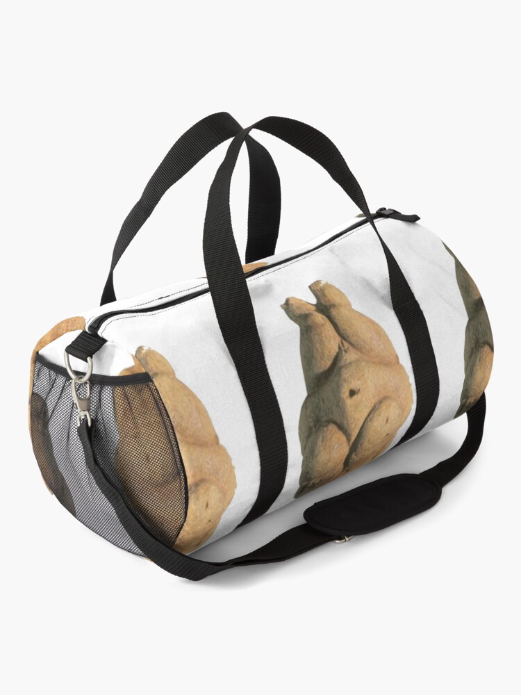 Alternate view of #Venus of #Willendorf #artifact sculpture art figurine statue humanbody #VenusofWillendorf Duffle Bag