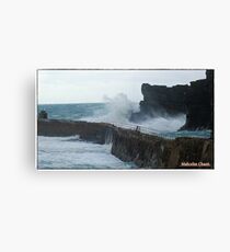 " A cold morning at Portreath" Canvas Print