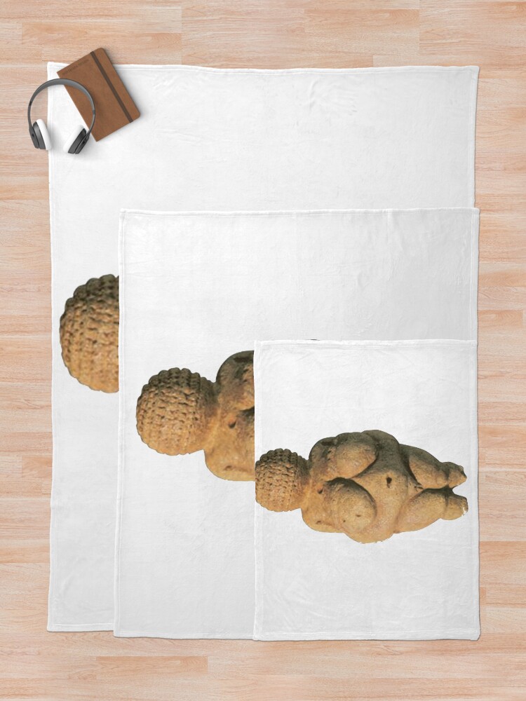 Alternate view of #Venus of #Willendorf #artifact sculpture art figurine statue humanbody #VenusofWillendorf Throw Blanket