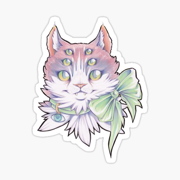 Item preview, Trop d'yeux Alien Kitty designed and sold by kattvalk.