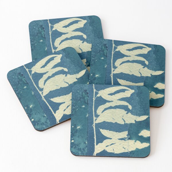 Item preview, Botanical blue floral Cyanotype vintage style handmade print 45 designed and sold by KasparekFineArt.