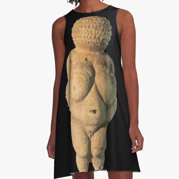 #Venus of #Willendorf #artifact sculpture art figurine statue humanbody #VenusofWillendorf A-Line Dress