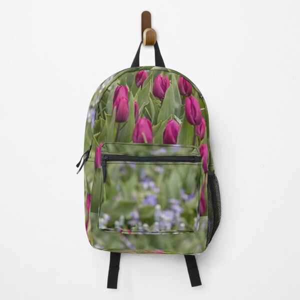 Item preview, Blue and red Tulip flower field designed and sold by Cvail73.