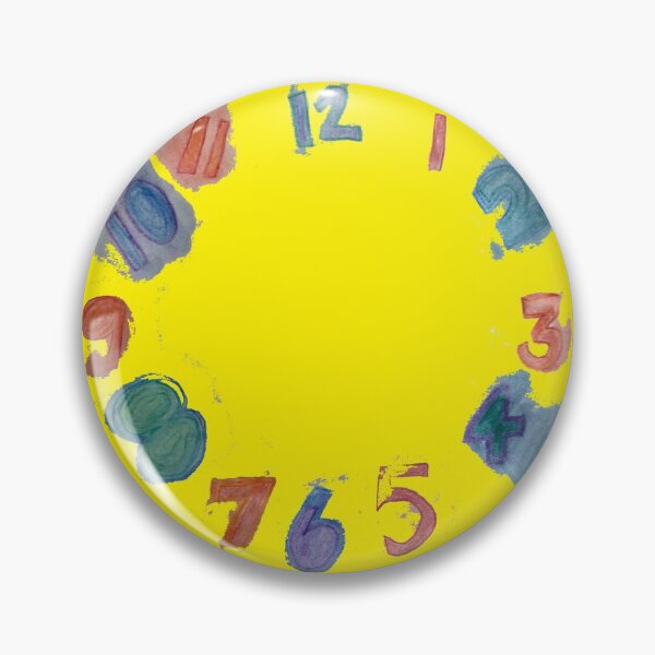 Item preview, Yellow Clock with Numbers, watercolor designed and sold by djrunnels.