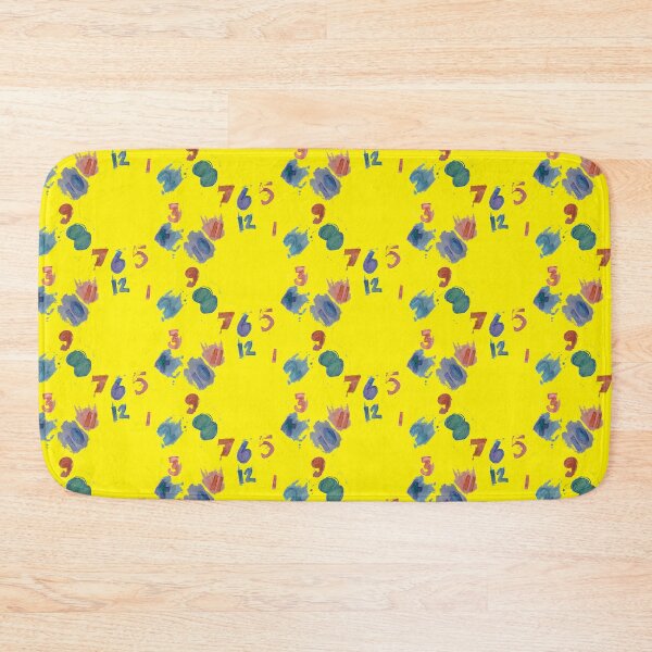Item preview, Yellow Clock with Numbers, watercolor designed and sold by djrunnels.
