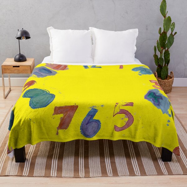 Item preview, Yellow Clock with Numbers, watercolor designed and sold by djrunnels.