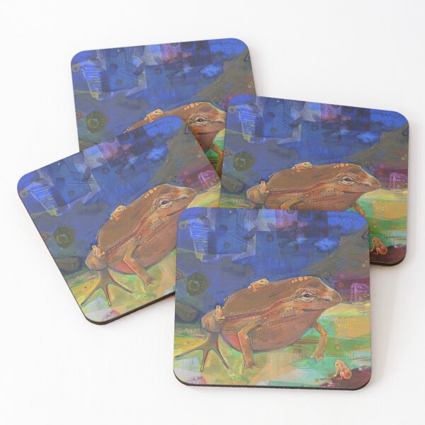 Artikelvorschau, Taschenfrosch mit seinen Babys entworfen und verkauft von Gwenn Seemel.