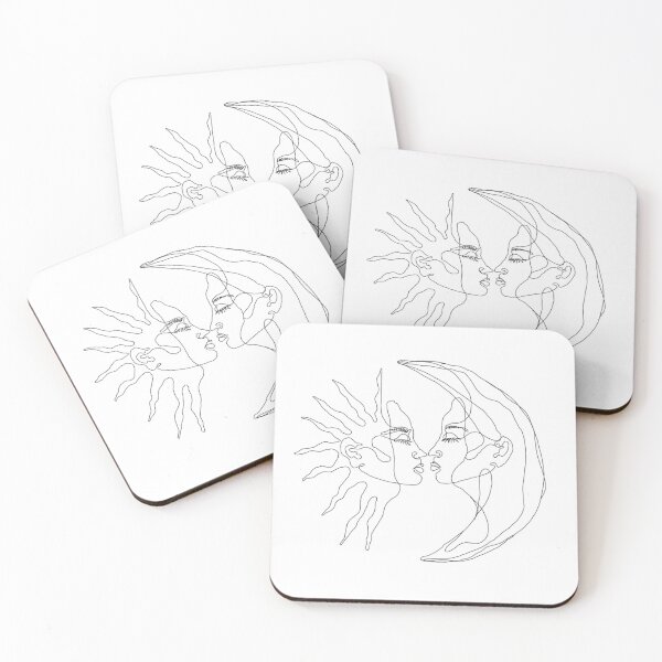 Item preview, Sun and moon line art designed and sold by thestardustshop.