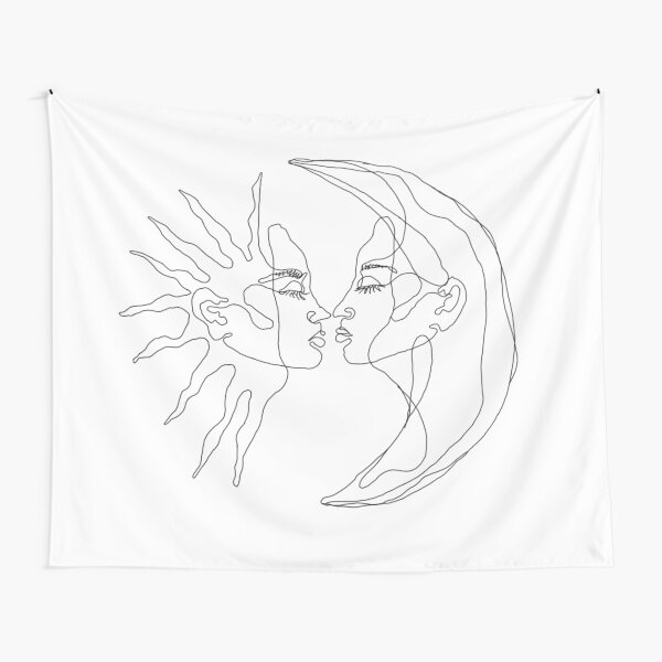 Item preview, Sun and moon line art designed and sold by thestardustshop.