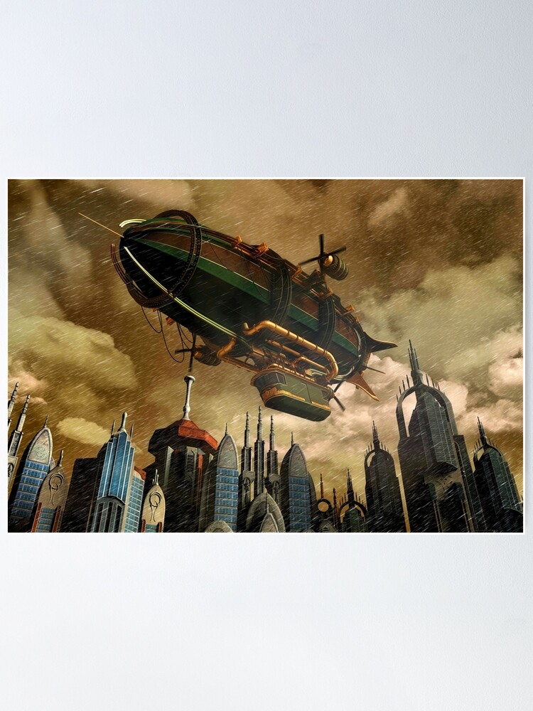 Alternate view of Steampunk Airship 3 Poster