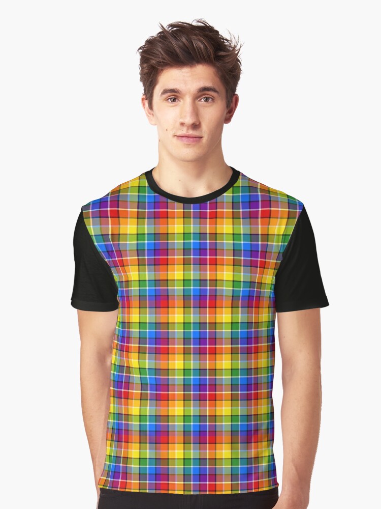 Bright Rainbow Plaid A-Line Dress for Sale by plaidwerx