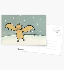 Ice Skating Bat Postkarten