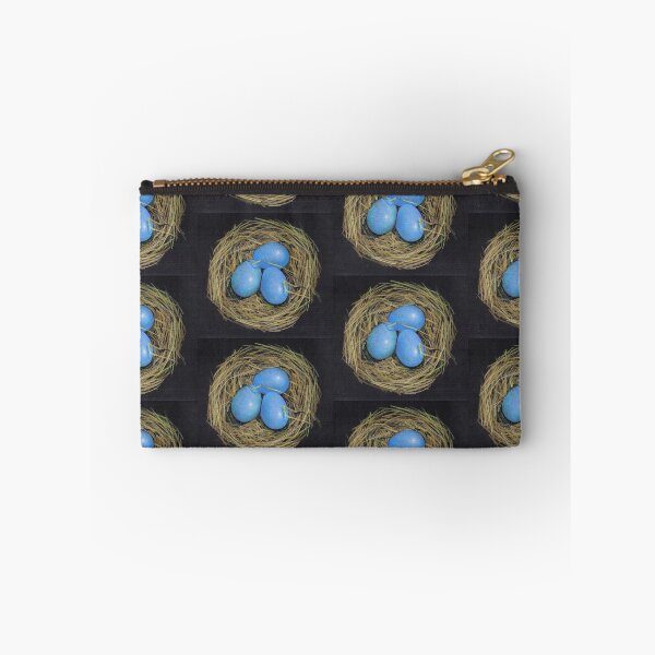 Item preview, Blue Bird's Eggs in Nest, Color Pencil on Black, Nature, Wildlife designed and sold by JoyfulWhimsy.