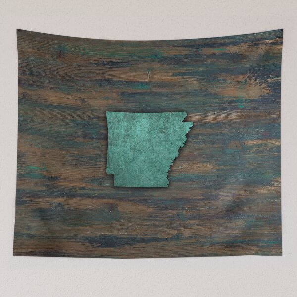 Item preview, Rustic Teal Arkansas Shape designed and sold by Jared Davies.