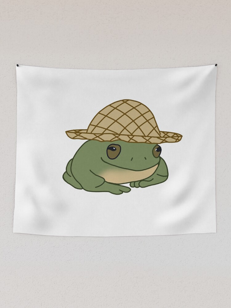 Frog With A White Straw Hat Funny Cowboy Frog  Tapestry for Sale by  Outlander-tees