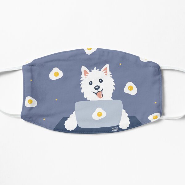 Westie Dog Working From Home Mask