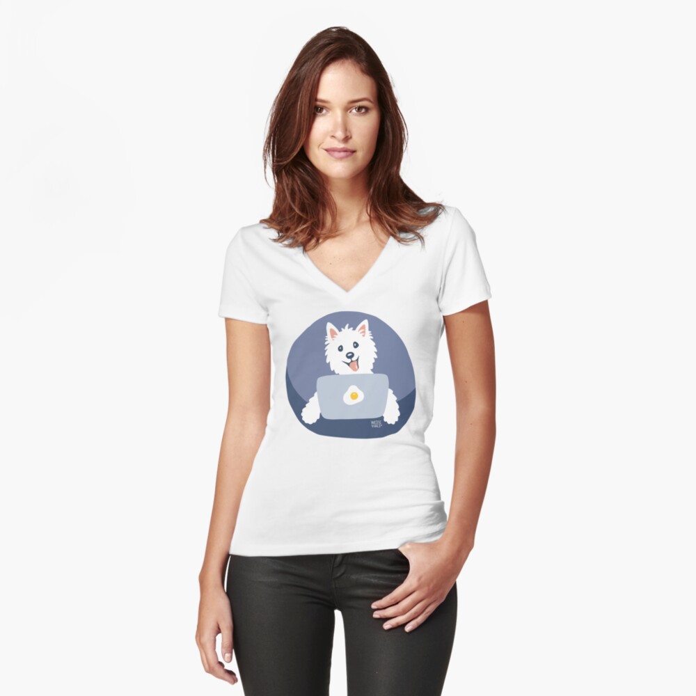 Item preview, Fitted V-Neck T-Shirt designed and sold by mirunasfia.