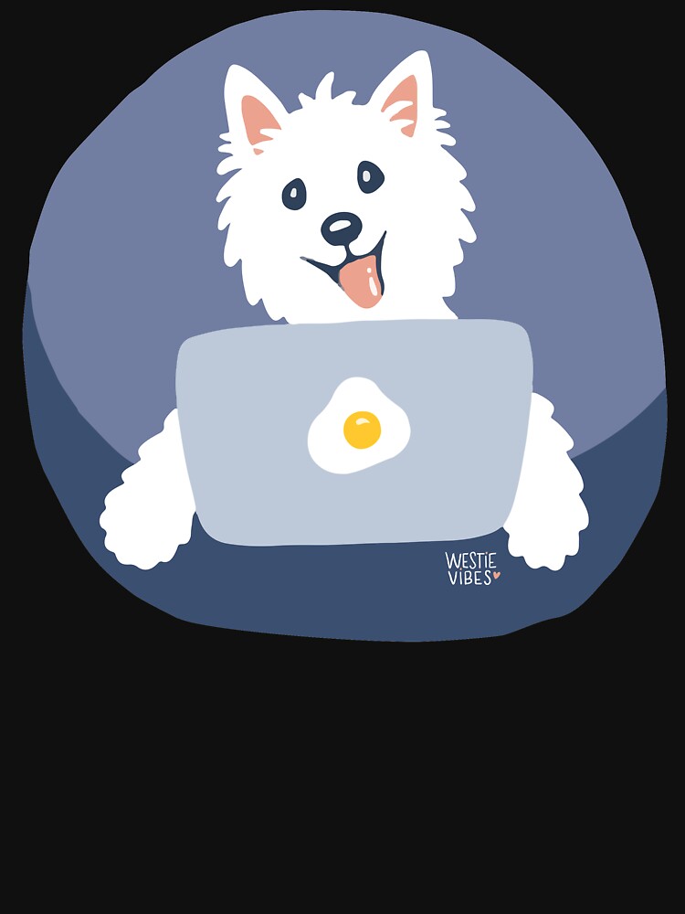 Thumbnail 7 of 7, Active T-Shirt, Westie Dog Working From Home designed and sold by mirunasfia.