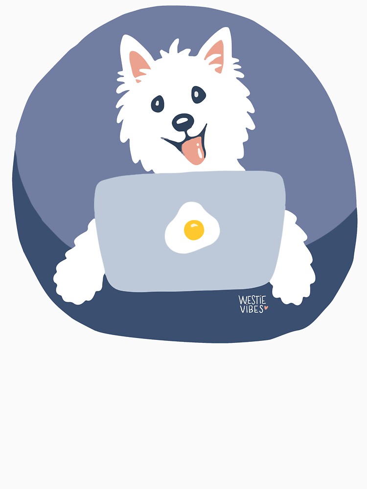 Thumbnail 7 of 7, Classic T-Shirt, Westie Dog Working From Home designed and sold by mirunasfia.
