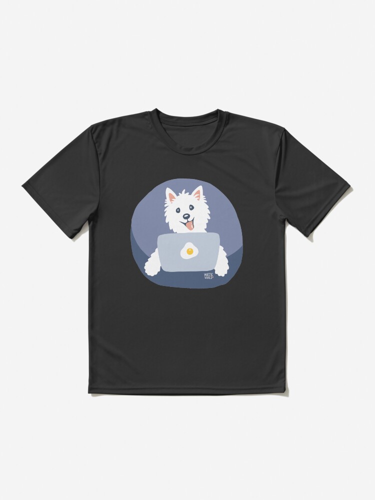 Thumbnail 2 of 7, Active T-Shirt, Westie Dog Working From Home designed and sold by mirunasfia.