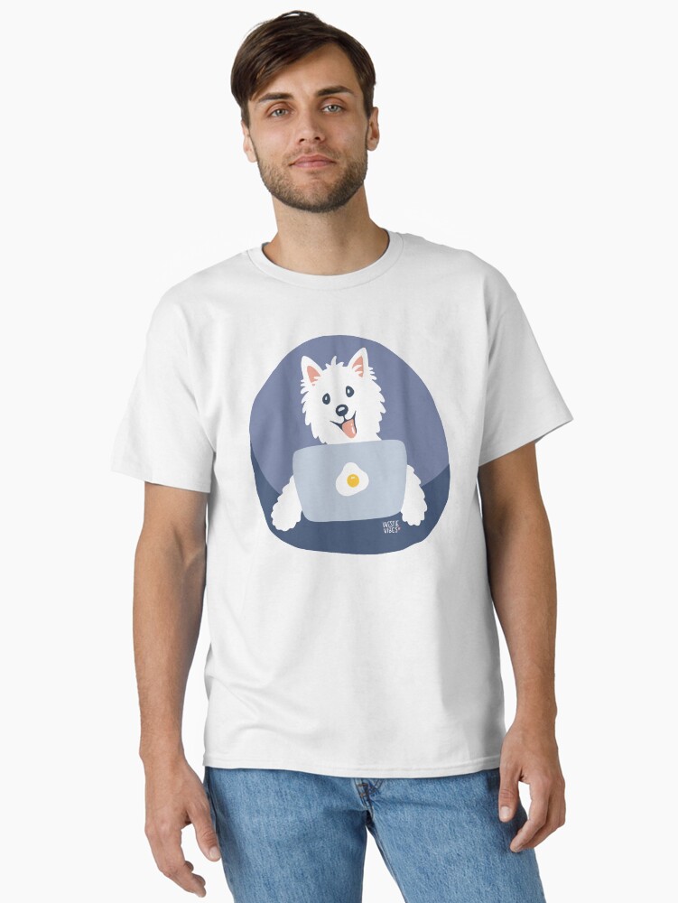 Thumbnail 1 of 7, Classic T-Shirt, Westie Dog Working From Home designed and sold by mirunasfia.