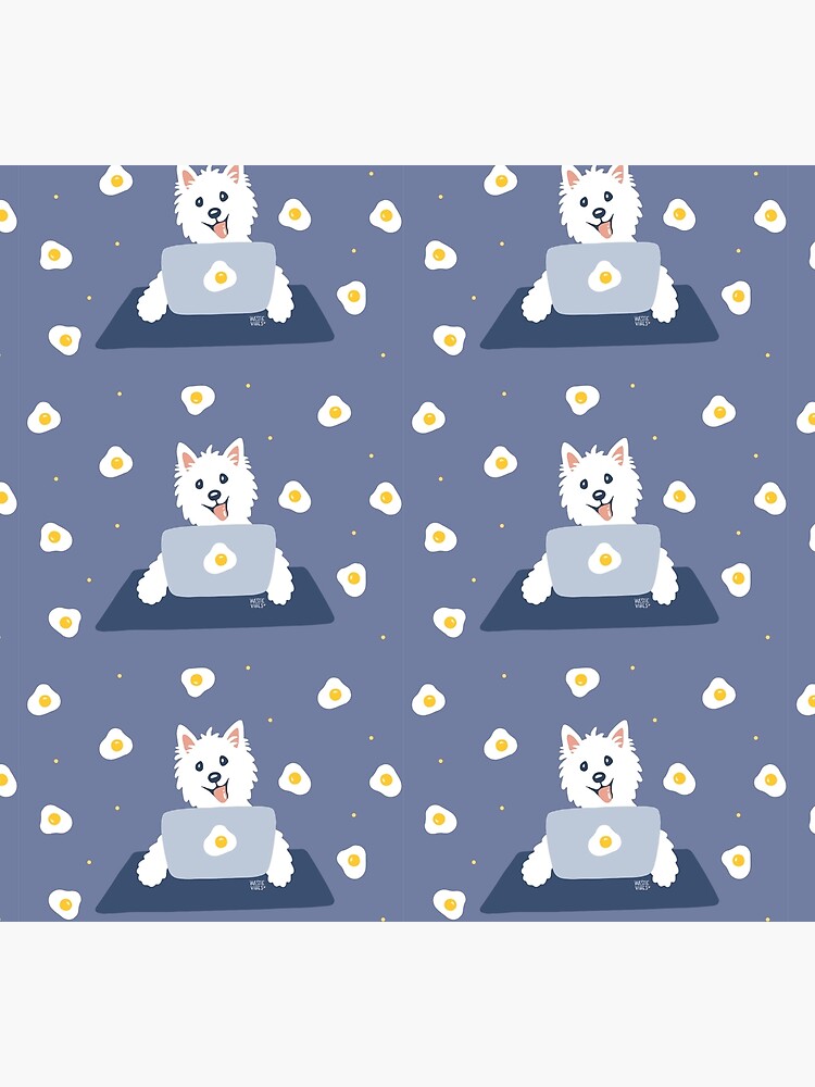 Westie Dog Working From Home by mirunasfia